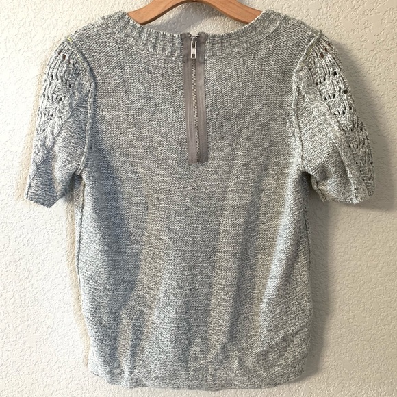 Sparkle & Fade Short Sleeve Glitter Sweater Sz L - Picture 3 of 6